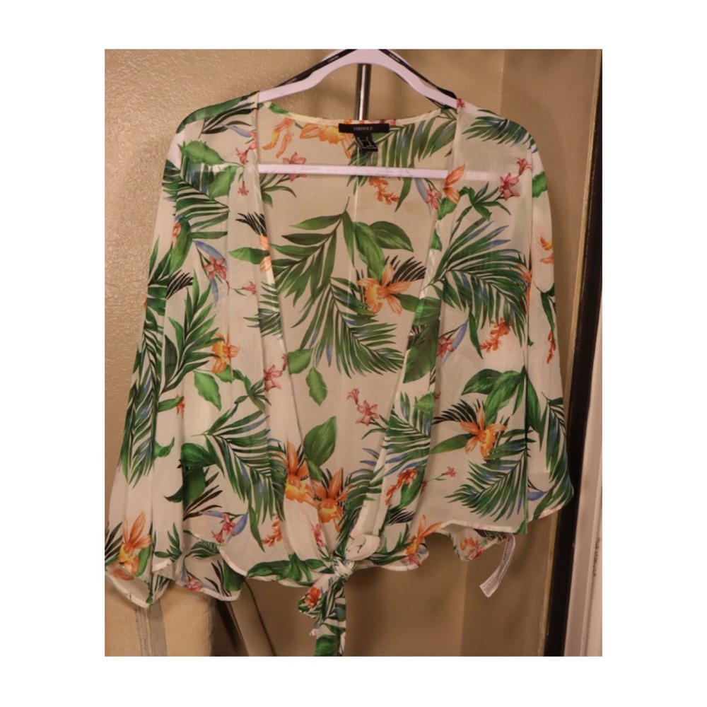 Forever 21 Green Kimono